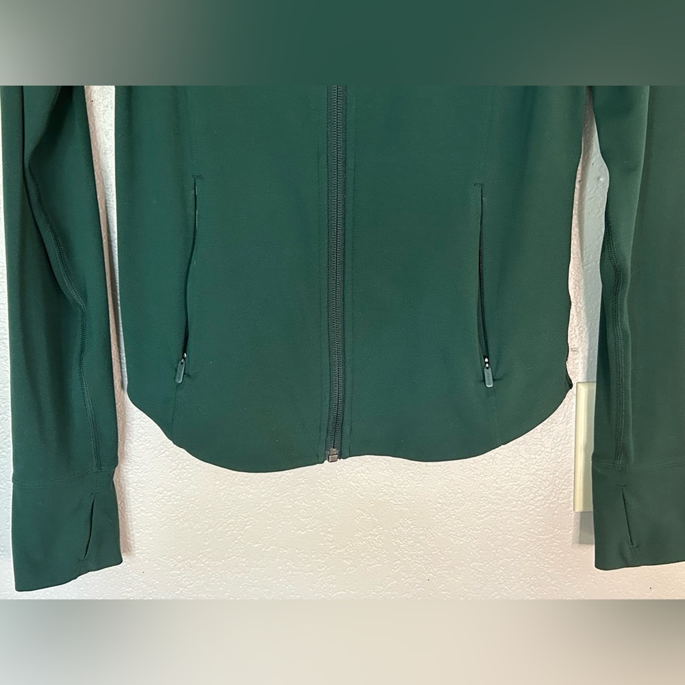 Athleta Salutation Full Zip Jacket Stretch Green … - image 4